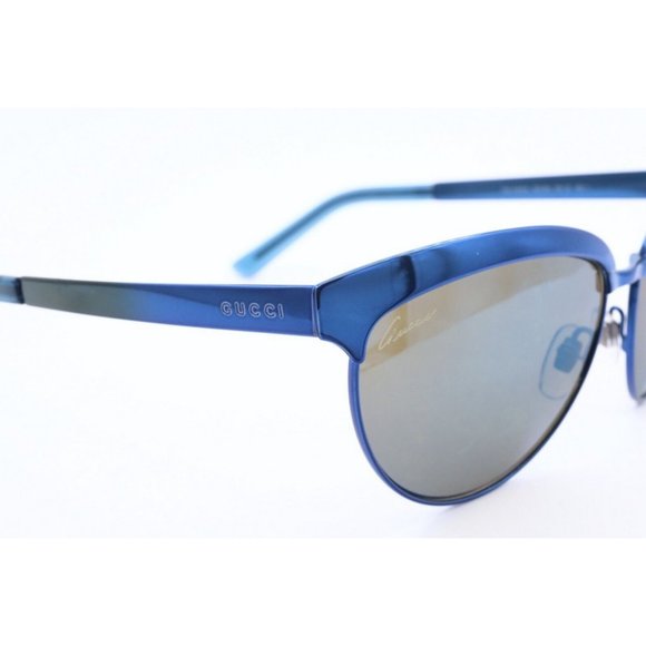 New Authentic Gucci GG 4249/S BO33U Cat Eye Blue Sunglasses Brown Lens 59mm (A) main image 7